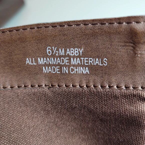 Nicole ABBY Brown Faux Leather Heeled Boots Size Women's 6.5 - Picture 11 of 12